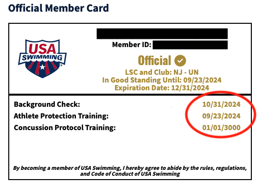 official card example